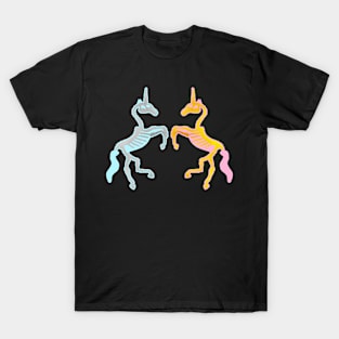 Undead unicorn pastel pinkandblue T-Shirt